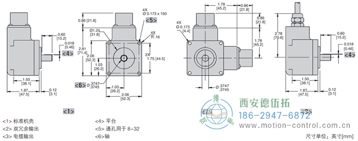 HD20重載光電增量防爆編碼器外形及安裝尺寸 - 西安德伍拓自動化傳動系統有限公司