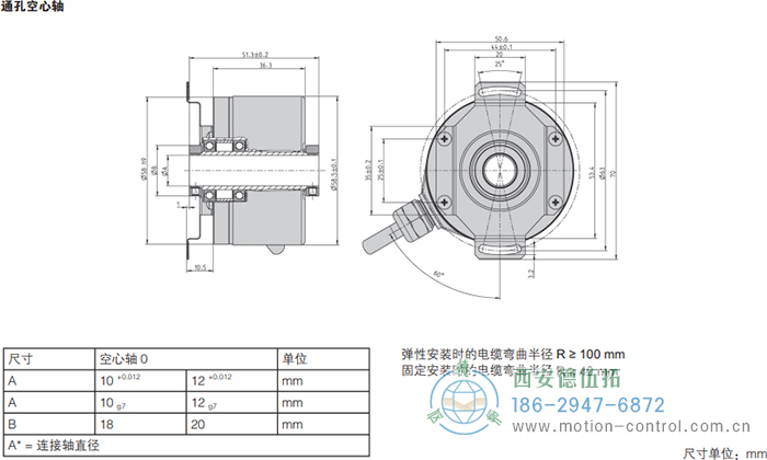 RI58-F空心軸光電增量通用編碼器(通孔空心軸) - 西安德伍拓自動化傳動系統有限公司