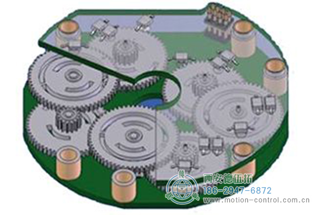使用多個通過機(jī)械齒輪連接的編碼器盤組成的多圈絕對值式編碼器